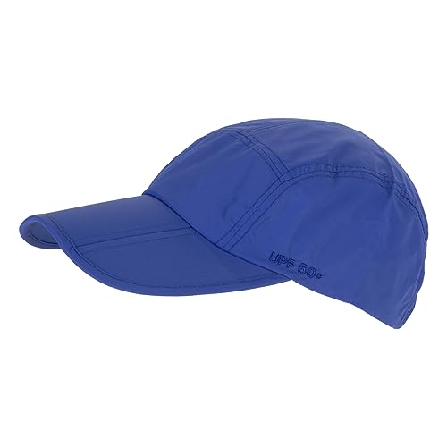 Fashy Czapka z daszkiem, uniseks, składana, stalowo-niebieska, niebieski, jeden rozmiar