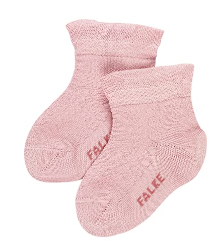 FALKE Skarpety Romantic Net bawełniane Baby biało-różowe wiele innych kolorów krótkie skarpetki dziecięce z motywem cienkie odświętne z lekką siatką, idealne na chrzest, 1 para