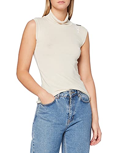 G-STAR RAW Damski top Slim Rib Mock Neck Top, Biały (Cornish D20457-c815-c616), XS