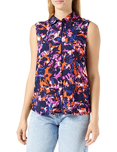 GERRY WEBER Edition Damska 860058-66443 bluzka, niebieski/fioletowy/różowy, 38, Niebieski/liliowy/różowy nadruk, 38