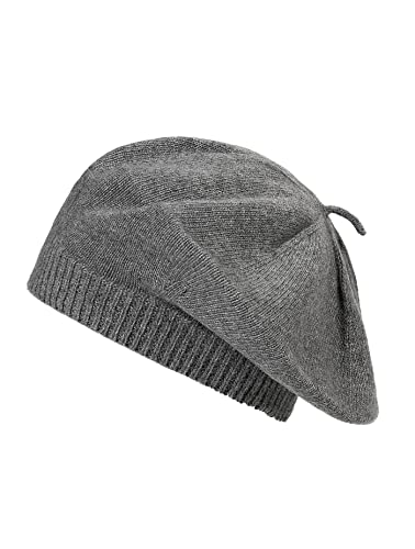 BICKLEY + MITCHELL Women's Cashmere Merino Blend Womens Beret 2174-01-9-102 czapka beanie, szary melanż, jeden rozmiar