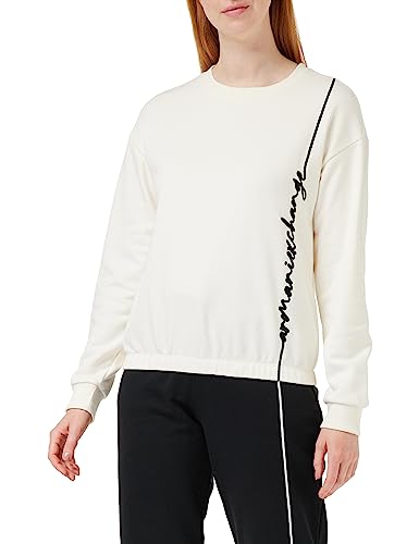 Armani Exchange Damska bluza z kapturem Signature Logo French Terry, Iso, L
