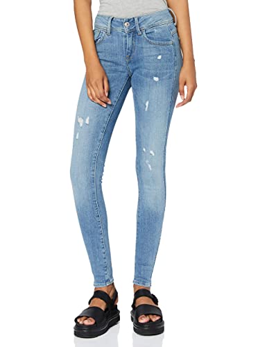 G-STAR RAW Lynn D-mid Waist Super Skinny dżinsy damskie, niebieski (Lt Aged Destroy 9136-1243), 25W x 32L