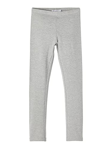 NAME IT Nkfdavina Solid SWE Bru N Noos legginsy dziewczęce, szary melanż, 122 cm