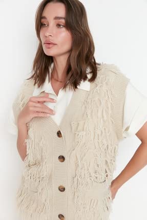 TRENDYOL Bluza damska, ecru, M (DE), écru, M