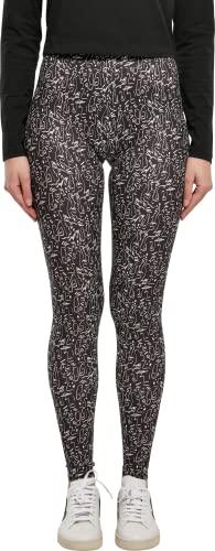 Urban Classics Legginsy damskie Soft Aop Spodnie do jogi Kobiety , Blackline , L