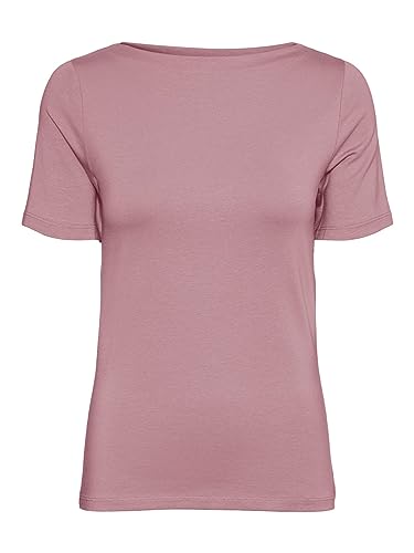 VERO MODA Women's VMPANDA MODAL S/S NOOS Top, Nostalgia Rose, L, Nostalgia Rose, L