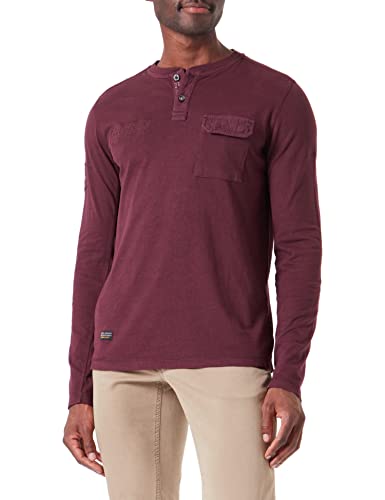 camel active Męski t-shirt 409670/8T28, Merlot, L