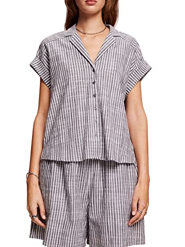 ESPRIT Damska bluzka 063EE1F302, 010/ANTRACITE, XS, 010/antracyt, XS
