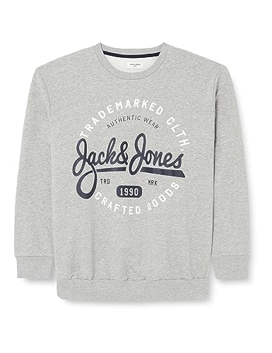 Bestseller A/S Sweter męski Jjmikk Sweat Crew Neck Pls, Light Grey Melange, 6XL