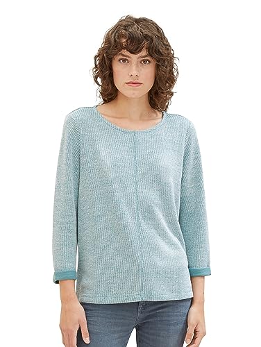 TOM TAILOR Bluza damska, 32402 - Ever Green Melange, 3XL