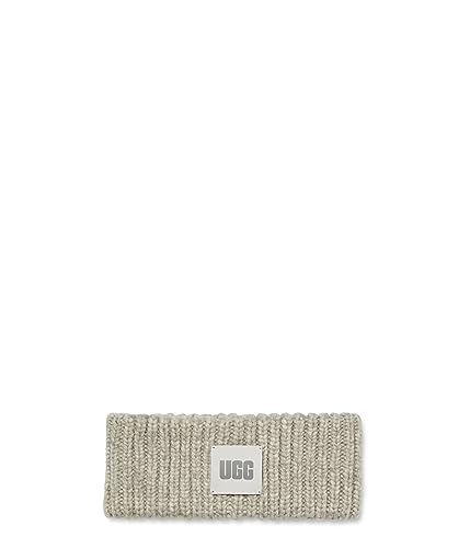 UGG Damska W Chunky Prążkowana opaska Na głowę W Gruba Żebrowana opaska na czoło, Jasnoszara, O/S, jasnoszary, Rozmiar Uniwersalny