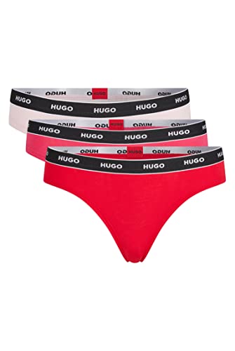 HUGO Damskie stringi Triplet Thong Stripe, Open Miscellaneous969, XL