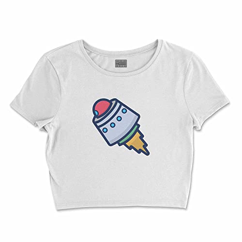 Bona Basics, Damski T-shirt basic, z nadrukiem cyfrowym, 100 bawełny, biały, swobodny, damski top, rozmiar: M, biały, M
