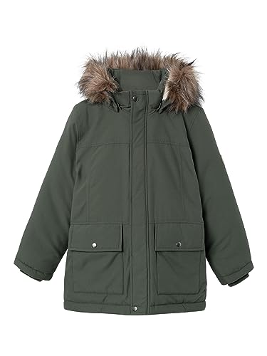 NAME IT Kurtka chłopięca Nkmmarlin Parka Jacket Pb South, Climbing Ivy., 104