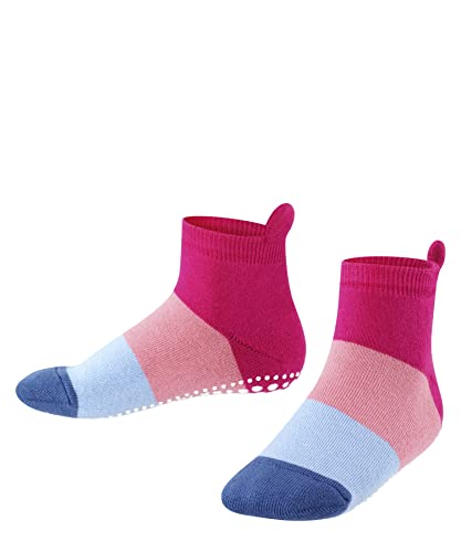 FALKE Uniseks - dzieci Kapcie Colour Block K HP Bawełna z wypustkami na podeszwie 1 Para, Różowy (Gloss 8550), 27-30 (3-6 lata)