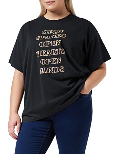 Wrangler Damska koszulka oversize, Czarny noszony, M