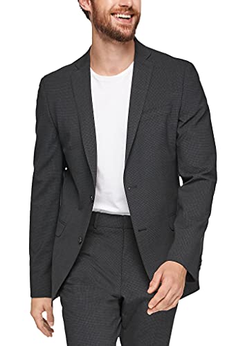 s.Oliver BLACK LABEL 160.11.899.15.153.2103571 Marynarka męska, Czarne płytki., 48