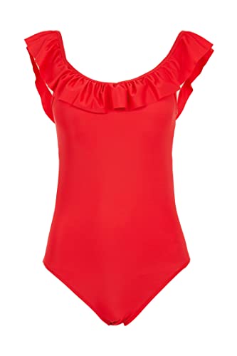 DeFacto Damski strój kąpielowy, regularny krój, tankini, bikini, damski kostium kąpielowy, kostium kąpielowy dla kobiet, czerwony, S