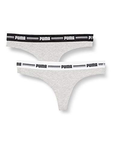 PUMA Damskie stringi PUMA Iconic – (2 sztuki) stringi, szare/szare, XL EU, szary/szary., S-XL