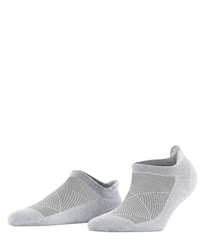 Burlington Kobiety Skarpety do trampek Athleisure W SN Miękki, Oddchający, Szybkoschnący krótkie jednokolorowe 1 Para, Szary (Light Grey Melange 3775), 35-38