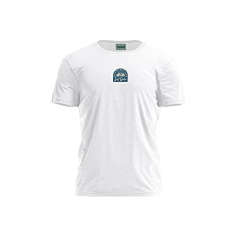 Bona Basics, Męski T-shirt z cyfrowym nadrukiem,% 100 bawełna, biały, na co dzień, męskie topy, rozmiar: M, biały, M