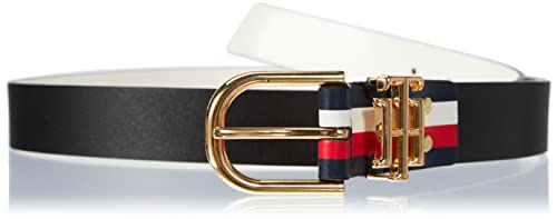 Tommy Hilfiger Pasek damski, Czarny/kość słoniowa, 95