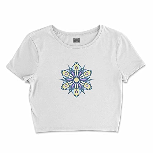 Bona Basics, Damski T-shirt basic, z nadrukiem cyfrowym, 100 bawełny, biały, swobodny, damski top, rozmiar: S, biały, S