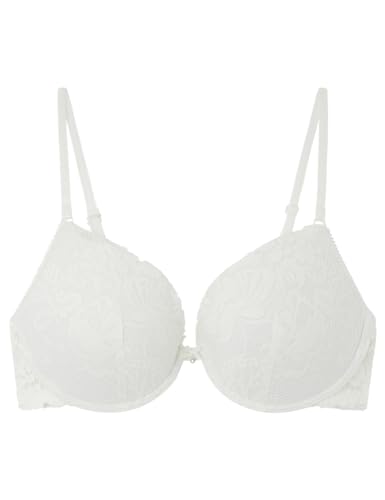 women'secret Biustonosz Piękny Klasyczny Wypełniony Koronka Czarny, damski, Żółty/Off White, 90C