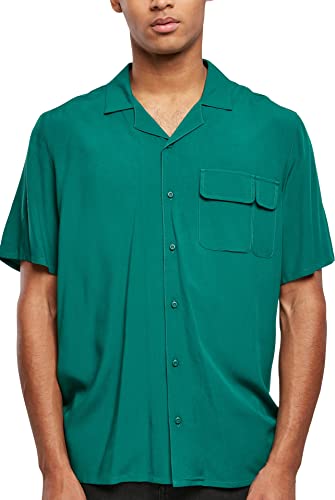 Urban Classics Męska koszula Viscose Camp, zielona, 3XL