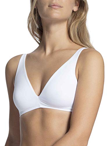 CALIDA Damski biustonosz Natural Comfort bez fiszbin, biały, 80B