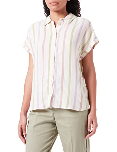 TOM TAILOR Denim Damski bluzka w paski 1030256, 29079 - White Green Rose Stripe, S