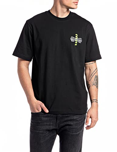 Replay Męski T-shirt M6339, czarny, S