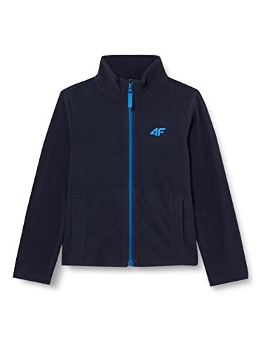 4F JUNIOR Boy's Fleece JPLM001, Navy, 140 dla dzieci, Navy, 140