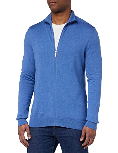 SELETED HOMME Męska SLHBERG Full Zip Kardigan B NOOS kurtka dzianinowa, True Navy/Szczegóły: melanż, XXL, True Navy/Szczegóły: melanż, XXL