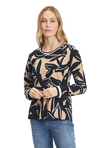 Betty Barclay T-shirt damski, czarny/beżowy., 38