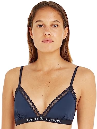 Tommy Hilfiger Damskie trójkątne biustonosze bez podszewki, niebo, S, Pustynne niebo, S