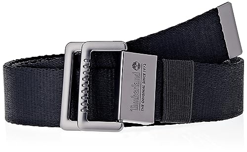 Timberland B76527 38mm Logo Buckle Web Belt Pasek, czarny, M, Czarny, M