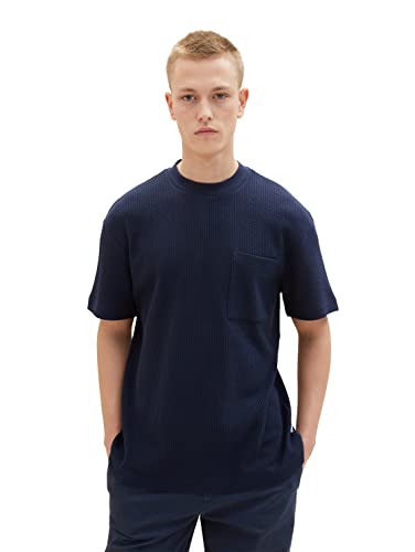 TOM TAILOR Denim Koszulka męska 1036928, 10668-Sky Captain Blue, XL, 10668 - Sky Captain Blue, XL