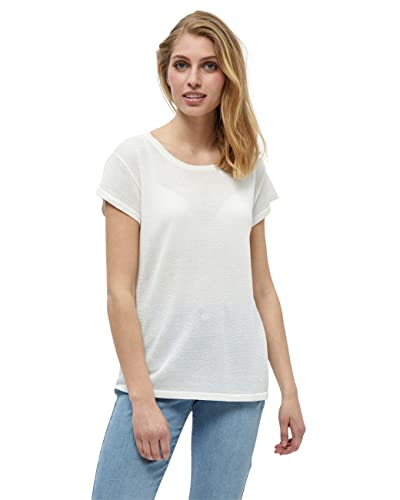 Minus Damska koszulka z dzianiny Carlina, Broken White Lurex, M