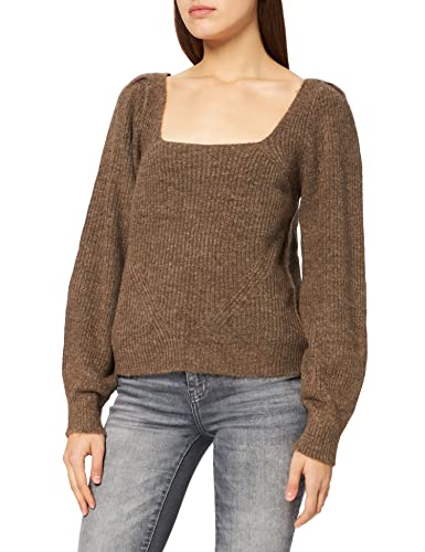 ONLY Onlkarinna L/S Squareneck KNT sweter damski, chestnut, M