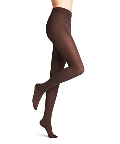 FALKE Kobiety Rajstopy Family W TI Zrównoważona Bawełna grube jednokolorowe 1 Para, Brązowy (Dark Brown 5239), XL
