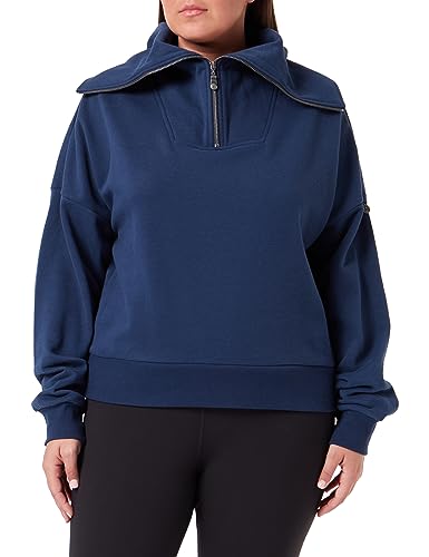TILDEN Damska bluza oversize Troyer 37831174, granatowa, XL, morski, XL