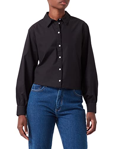 ONLY Women's ONLLORA LS Loose Shirt WVN Bluzka, czarna, M