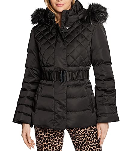 Guess Laurie Down damska kurtka pikowana z prawdziwego puchu, Jet Black A996., XS