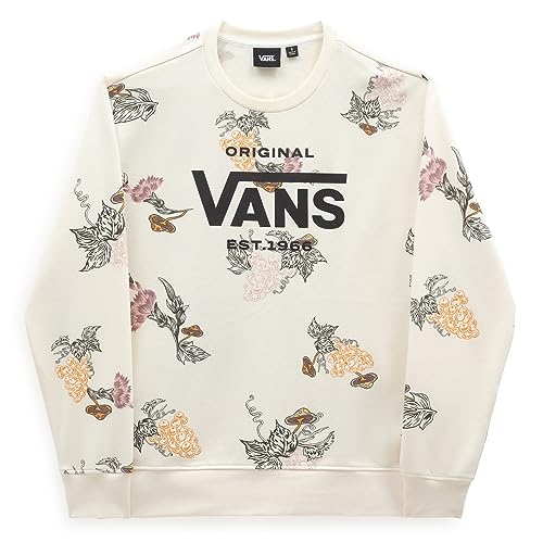 Vans Bluza damska Aop-Ed Crew Fleece, antyczna biel, M, Antyczna biel, M