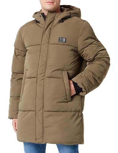 s.Oliver Sales GmbH & Co. KG / s.Oliver Męski pikowany płaszcz z kapturem, pikowany płaszcz z kapturem, zielony, XXL