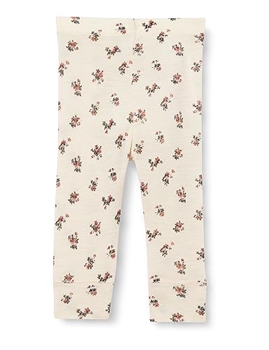 Bestseller A/S NBFWANG Wool Rib AOP XXIII legginsy, Moonbeam, 56, Moonbeam, 56 cm