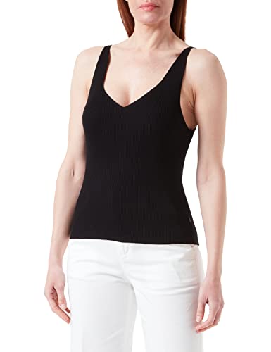 Q/S by s.Oliver Damski top z dzianiny, czarny, XS