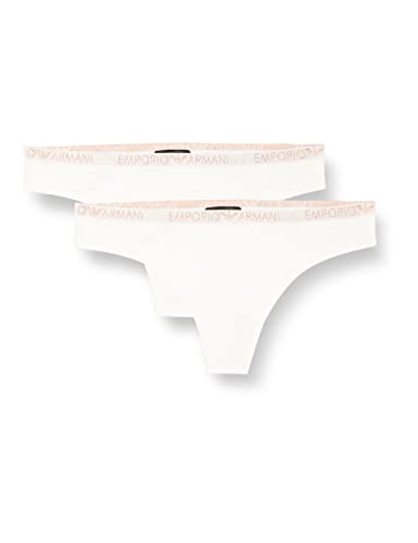 Emporio Armani Stringi damskie, 2 sztuki, Pale Cream, L